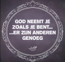 Productafbeelding Cadeaubordje God neemt je zoals je bent