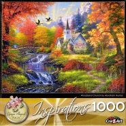 Productafbeelding Puzzel Woodland Church (1000 stukjes)