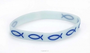 Productafbeelding Armband vis blauw rubber