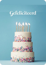 Productafbeelding Minikaart gefeliciteerd taart