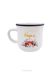 Productafbeelding Mug gold wording be joyful in hope