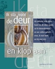 Productafbeelding Wandbord kl 30x24 Ik sta voor de deur en